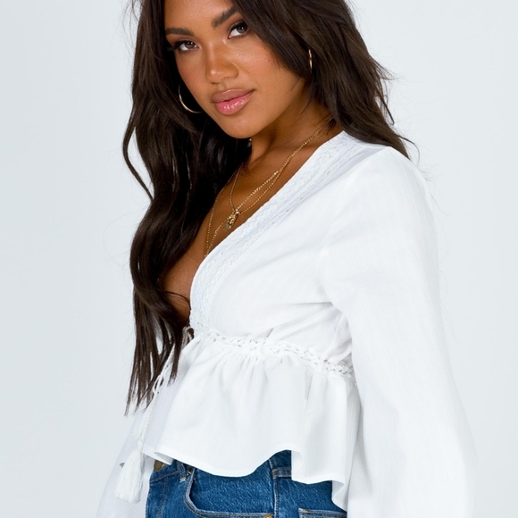 Princess Polly Rain Dance Tie Front Top - Picture 3 of 8